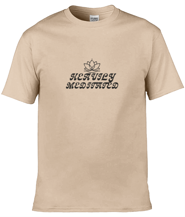 Heavily Meditated Lotus Flower Adult Unisex T-Shirt Black Writing (4 Colours)