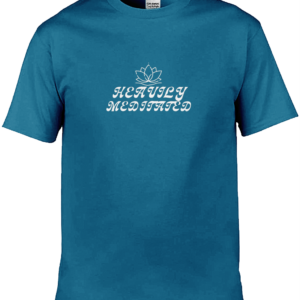 Heavily Meditated Lotus Flower Adult Unisex T Shirt White Writing (9 Colours)
